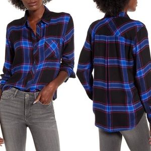 Rails Hunter Plaid Shirt in Navy/Colbalt
